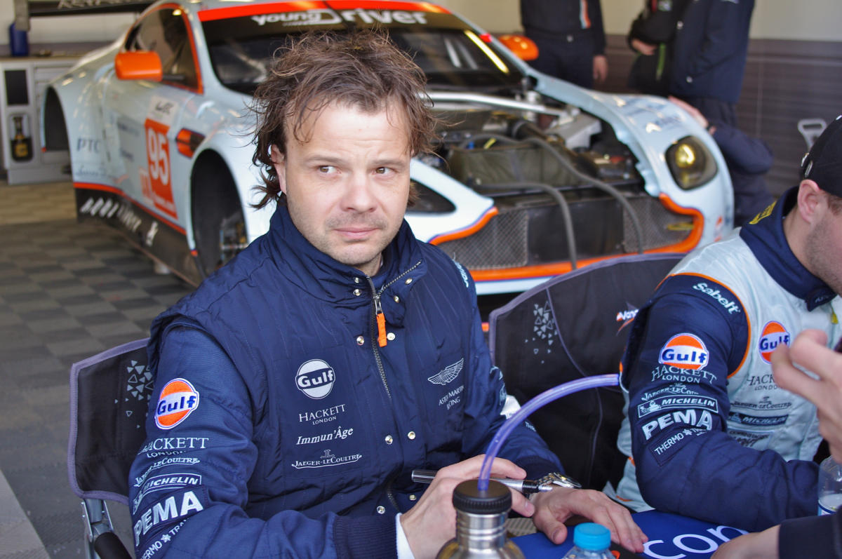 Kristian Poulsen Driver of Aston Martin Racing's Aston Martin Vantage V8 (8667929743).jpg