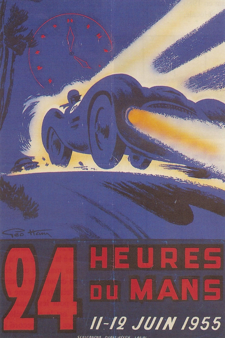 Le Mans 1955 race poster