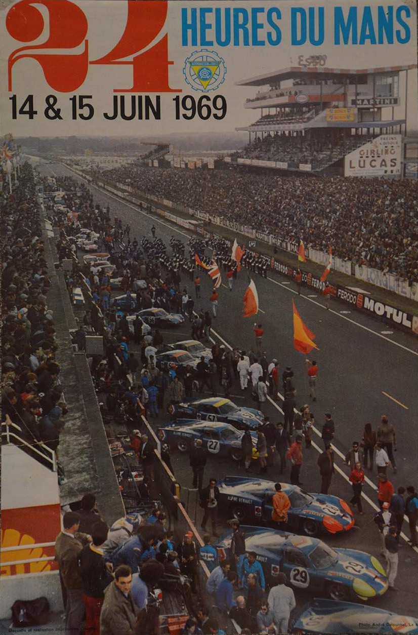 Le Mans 1969 race poster